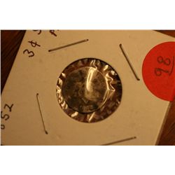 1852 Three Cent Piece "Silver"