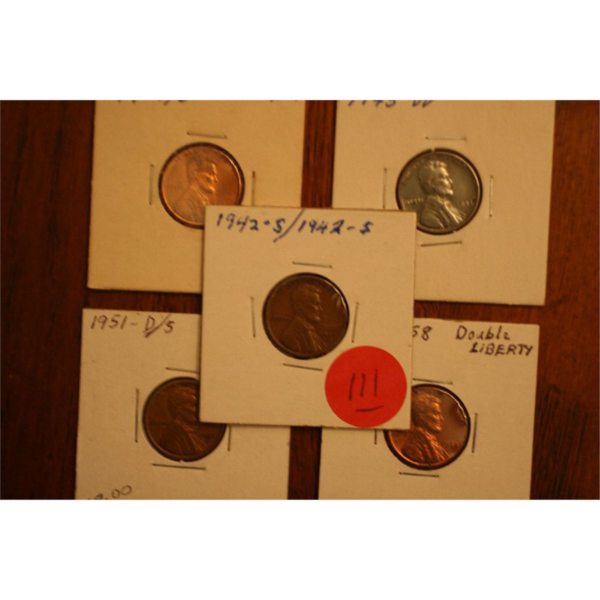 Lot Of 5 error Pennies (Cherry Pickers Guide)