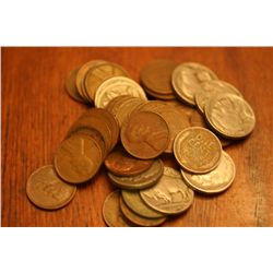 Lot Of 25 Wheatbacks & 10 Buffalo Nickels W/Dates