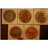 Image 1 : Lot Of 5 Wooden Nickels