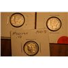Image 1 : Lot Of 3 Mercury Dimes