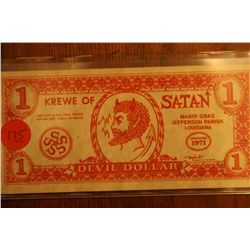 Krewe Of Satan $1 Jefferson Parish