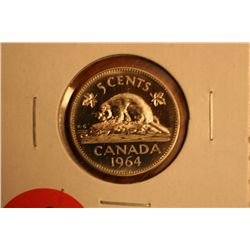 1964 Canadian Nickel (B.U.)