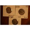 Image 1 : Lot Of 3 Buffalo Nickels
