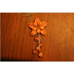 Vintage "October Flower Necklace"