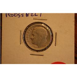 1953 Roosevelt Silver Dime
