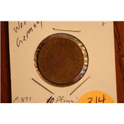 1950-F W. Germany 10 Pfenning