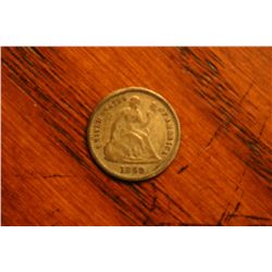 1869 Seated Half Dime