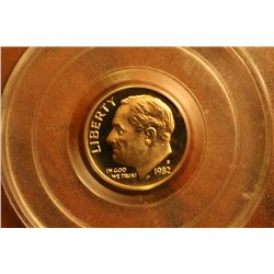1982-S Roosevelt Dime (PCGS-PR69)Dcam