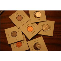 Crayon Bag W/ 7 Canadian Coins