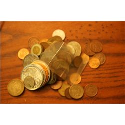 Lot Of Appx. 60 Tokens & World Coins