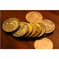 Lot Of 10 Military Challenge Coins & Tokens