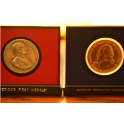 Lot Of 2 (American Revolution Bicentennial & Americas First Medals)