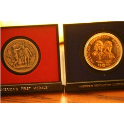 Lot Of 2 (American Revolution Bicentennial & Americas First Medals)