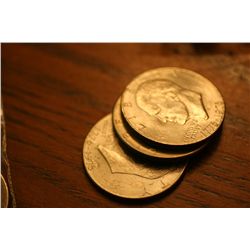 Lot Of 3 Bicentennial Eisenhower Dollars