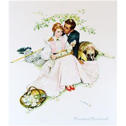 LOVERS NORMAN ROCKWELL LITHOGRAPH SALE ONLY $50