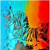 Image 2 : COLORFUL POP ART CANVAS ORIGINAL TIGERS ART SALE