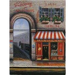 Paris Arch Street Scene Original SALE Canvas Painting