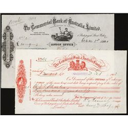Commercial Bank of Australia Exchange and Draft Pair.