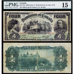 Dominion of Canada, $4, 1902 Issue “Four Twice on Top”.