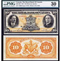 Royal Bank of Canada, 1927 Issue Banknote.