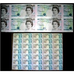 Bank of England, 1997 Issue “HK97” Prefix Hong Kong Commemorative Sheet.