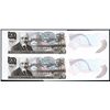 Image 1 : Banco Central De Costa Rica Uncut Tyvek Pair of Banknotes with Matching Tyvek Underprint Pair (4).