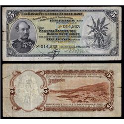 National Bank of the Danish West Indies 1905 Issue.