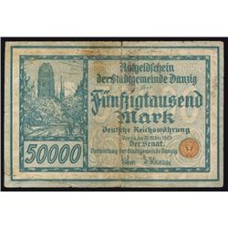 Senate of the Municipality - Free City 1919 Post WWI Inflation, 1923 First Issue.