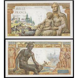 Banque de France, 1941-43 Issue Banknote.