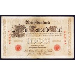 Reichsbanknote, Imperial Bank Note, 1898 Issue.