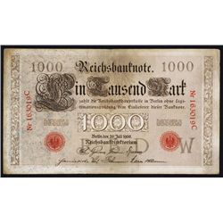 Reichsbanknote, Imperial Bank Note, 1906 Issue.