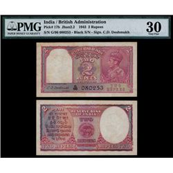 Reserve Bank of India, 1943 Issue.