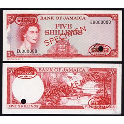 Bank of Jamaica, Specimen No.1, 1964 Issue.