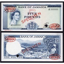 Bank of Jamaica, Specimen No.2, 1961 Issue.