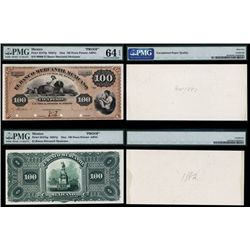 Banco Mercantil Mexicano, 1882 Issue Proof Banknote.