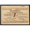 Image 1 : Zilverbonnen - Silver Notes, 1914 Issue.