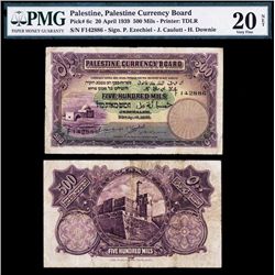 Palestine Currency Board, 1939 Issue Banknote.