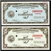 Image 1 : Central Bank of the Philippines Color Trial Essay Banknote Pair.
