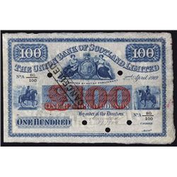 Union Bank of Scotland, Ltd, Archival Specimen, 1905-06 Issue.