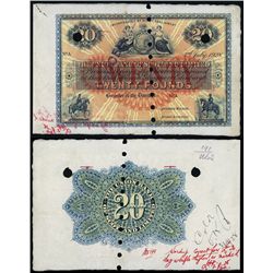 Union Bank of Scotland, Ltd, Archival Specimen, 1921-23 Issue.