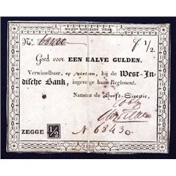West-Indische Bank, 1829 Issue Banknote.