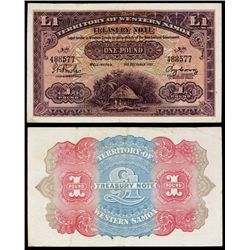 Territory of Western Samoa, 1959 Issue Banknote.