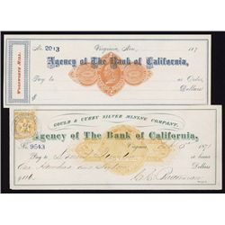 Nevada Imprinted Revenue Check Pair.