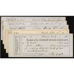 Oregon Stage Company Receipts Quintet.