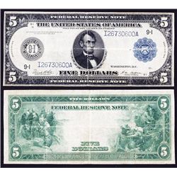 U.S. Federal Reserve Note, $5, Fr#879B, Series 1914.