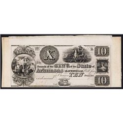Bank of the State of Arkansas at Batesville, ca.1830's Obsolete Proof.