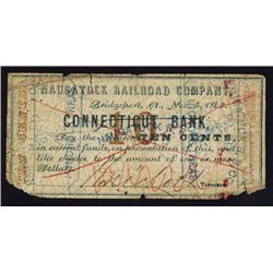 Naugatuck Railroad Company Scrip Note.