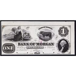 Bank of Morgan, ca.1857 Obsolete Proof.