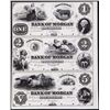 Image 1 : Bank of Morgan, ca.1857 Obsolete Proof Sheet Trio.